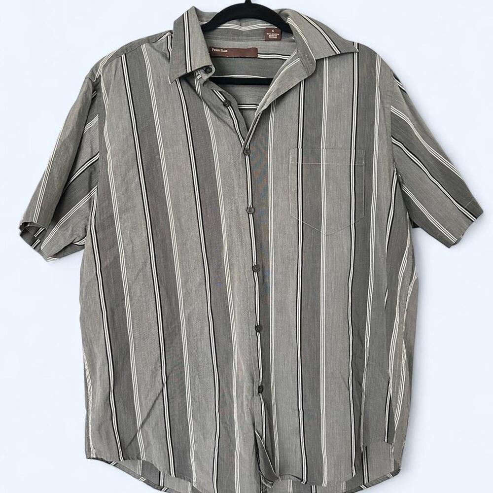 Men’s 100% cotton 90s fall pinstripe button up